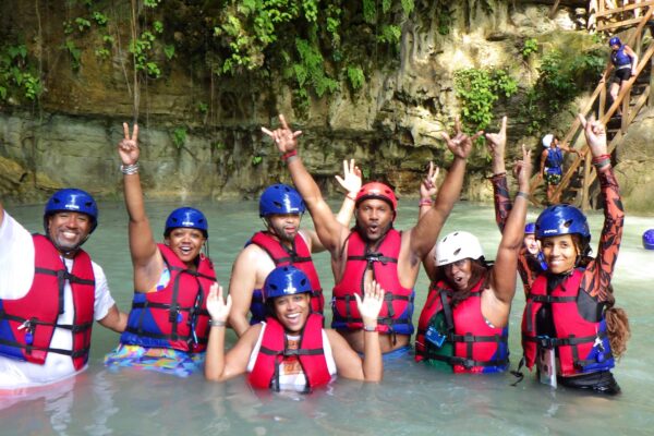 a global trek group excursion in the water